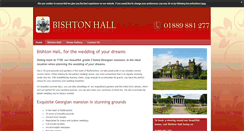 Desktop Screenshot of bishtonhall.co.uk